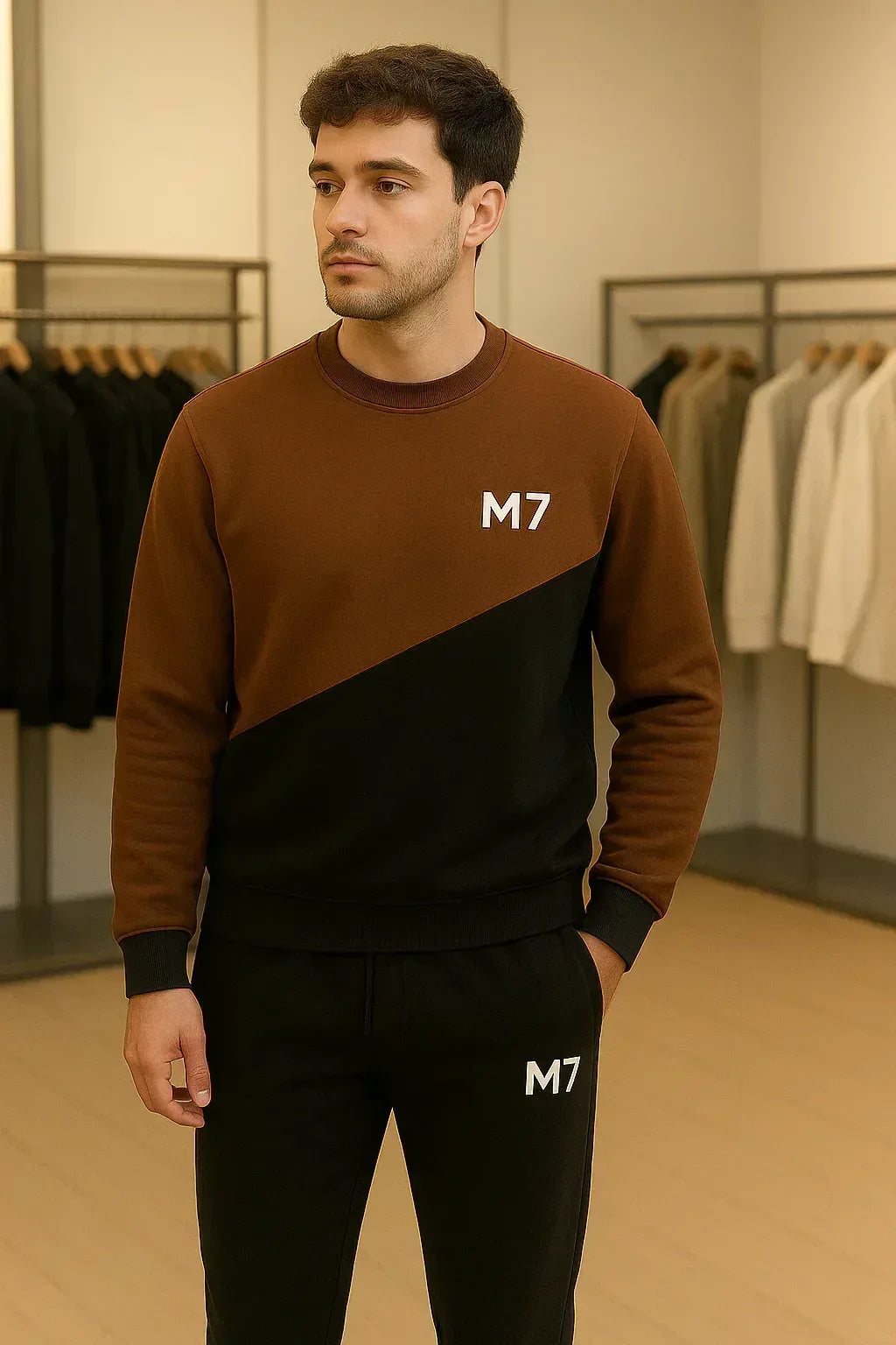 New Stylish n Premium Fleece Printed Tracksuit For Mens(Trouser + Shirt) - The Jella