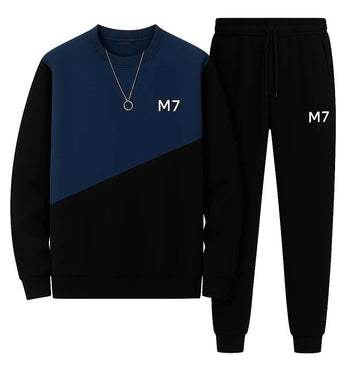 Duel Color New Stylish Fleece M7 Printed Tracksuit