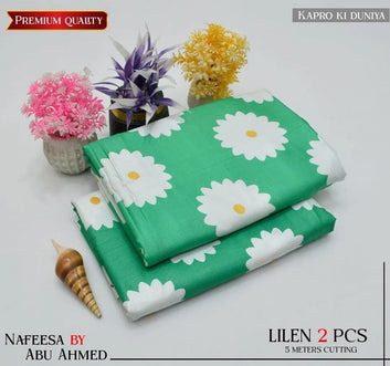 2 Pcs Women's Unstitched Printed Suit